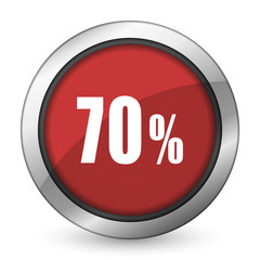 70 percent red icon sale sign