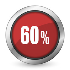 60 percent red icon sale sign