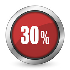 30 percent red icon sale sign
