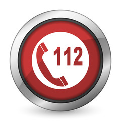 emergency call red icon 112 call sign