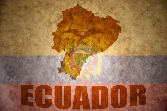 ecuador vintage  map