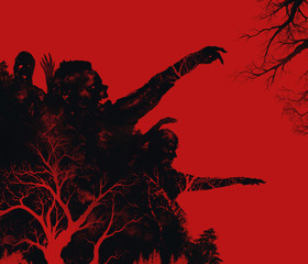 Fototapeta premium Zombies illustration