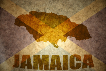 jamaica vintage  map
