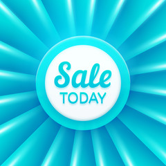 Sale today design template. Vector banner