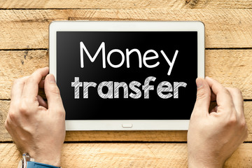 Tablet pc with money transfer