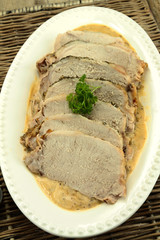 rôti de porc sauce moutarde