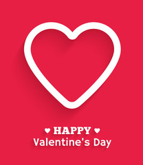 Valentines Day greeting card. Vector illustration