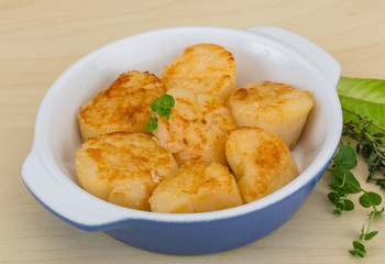 Grilled scallops