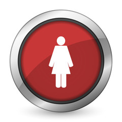 female red icon female gender sign