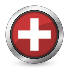 plus red icon cross sign