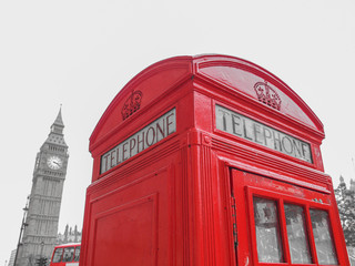 Fototapeta na wymiar London telephone box