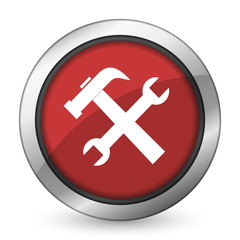 Fototapeta premium tools red icon service sign