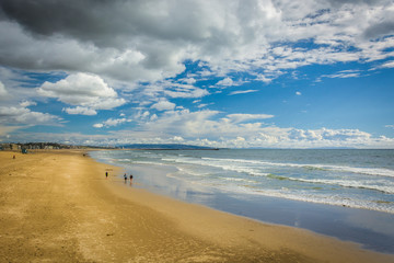 View of the beach in Venice Beach, Los Angeles, California.