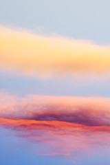 Colorful clouds. Natural background. Texture of clouds