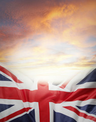 British flag and sky