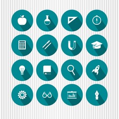 vector education and science icons