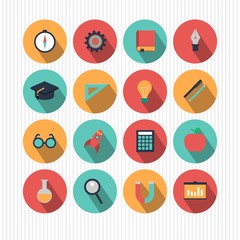 vector education and science icons