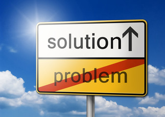 Obraz premium solve problem sign background