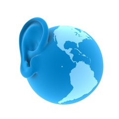 ear of the Earth, 3d render illustration