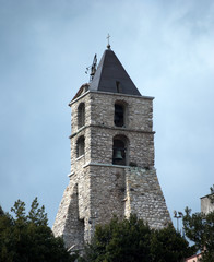 Fototapeta premium Bell tower cathedral Oliveto Citra village