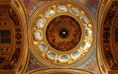 Interior of Isaac Cathedral, Saint Petersburg