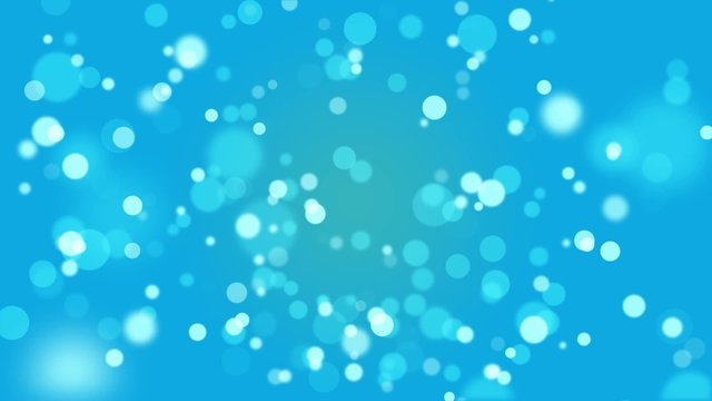 bright colorful bokeh motion background blue bubbles