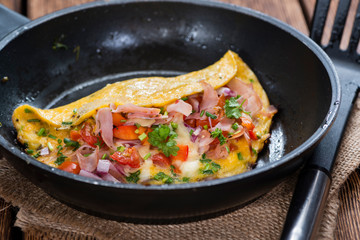 Homemade Ham and Cheese Omelette