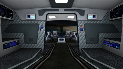Obraz premium 宇宙船内