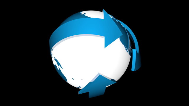 Earth with Arrows Animation