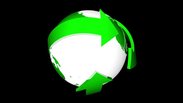 Earth with Arrows Animation