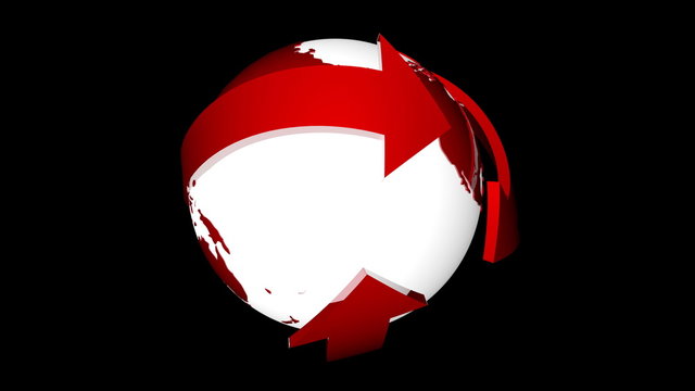 Earth with Arrows Animation