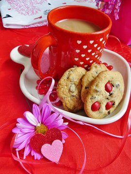Coffee and cookies for Valentines