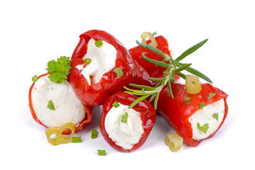 Gefüllte rote Paprika