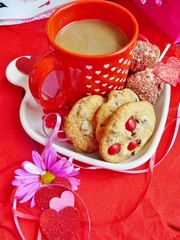 Coffee and cookies for Valentines
