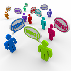 Super Hero Speech Bubble People Role Model Protector Defender