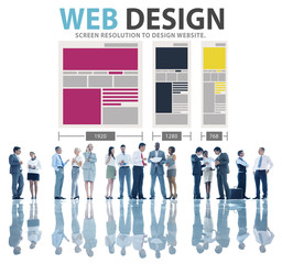 Web Design Network Website Ideas Media Information Concept