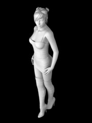 Naklejka premium dziewczyna ilustracja