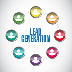 lead generation people diagram illustration design