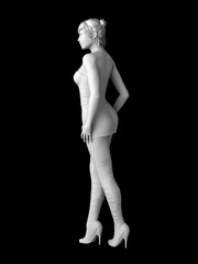 Naklejka premium girl illustration