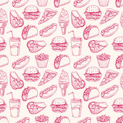 background with various fast food - 2
