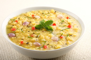Popular Indian dish curry lentils.