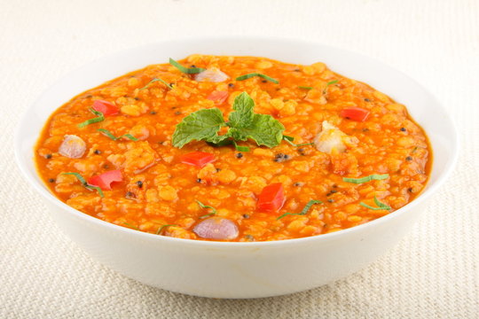Spicy Dal curry,Lentil soup ,Indian cuisine.