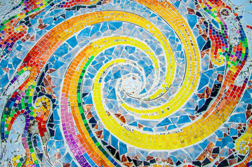 Art mosaic glass on the wall