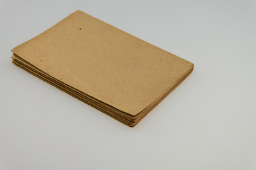 Blank old book isolated on white background with copy space