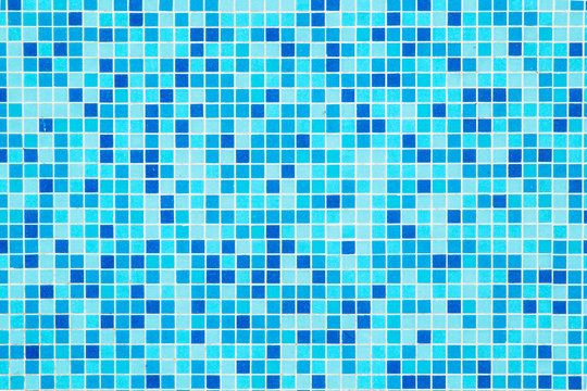 blue tiles background - bottom of a swimming pool