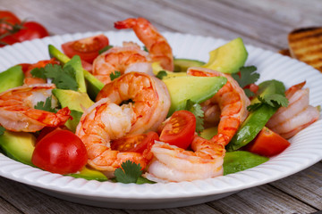 Shrimp and avocado salad