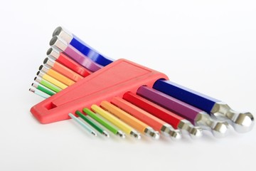 Colorful of hex allen tool kits