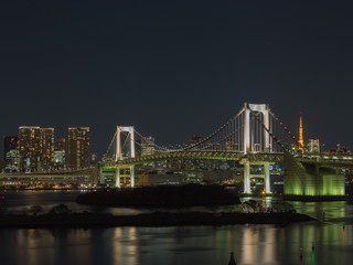 Fototapeta na wymiar Rainbow Bridge in Tokyo