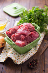 Fresh raw meat