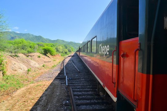 El Chepe train in the Copper Canyon, Mexico